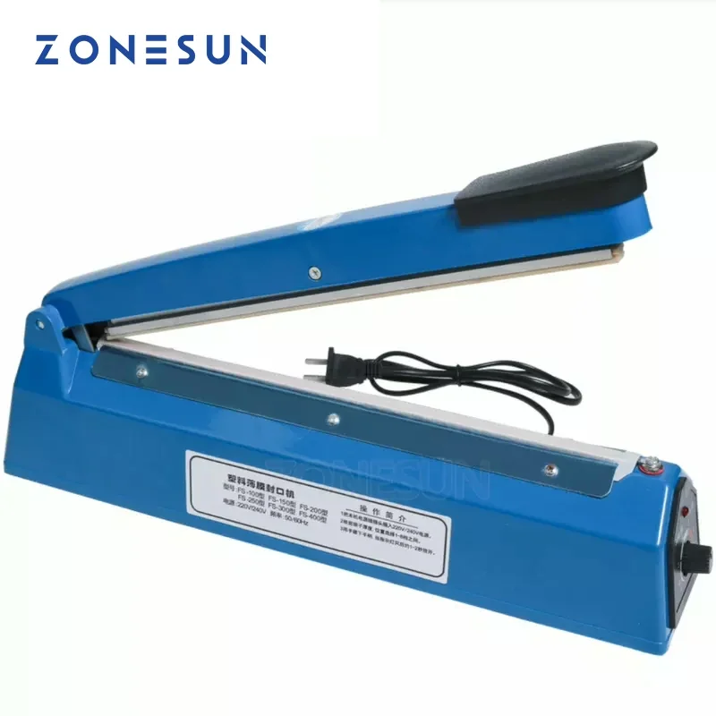 Plastic Bag Impulse Heat Sealer - ZONESUN ZS-FS200 Ручной импульсный запайщик пакетов,