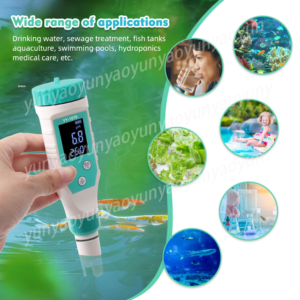 Ph Meter Digital Water Tester - Цифровой тестер качества воды 7-в-1: pH,