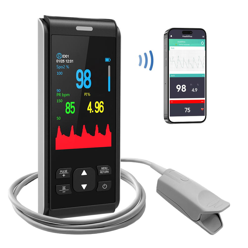 Pulse Oximeter Fingertip Rechargeable - Ручной пульсоксиметр HealthTree для взрослых, пульсоксиметр,