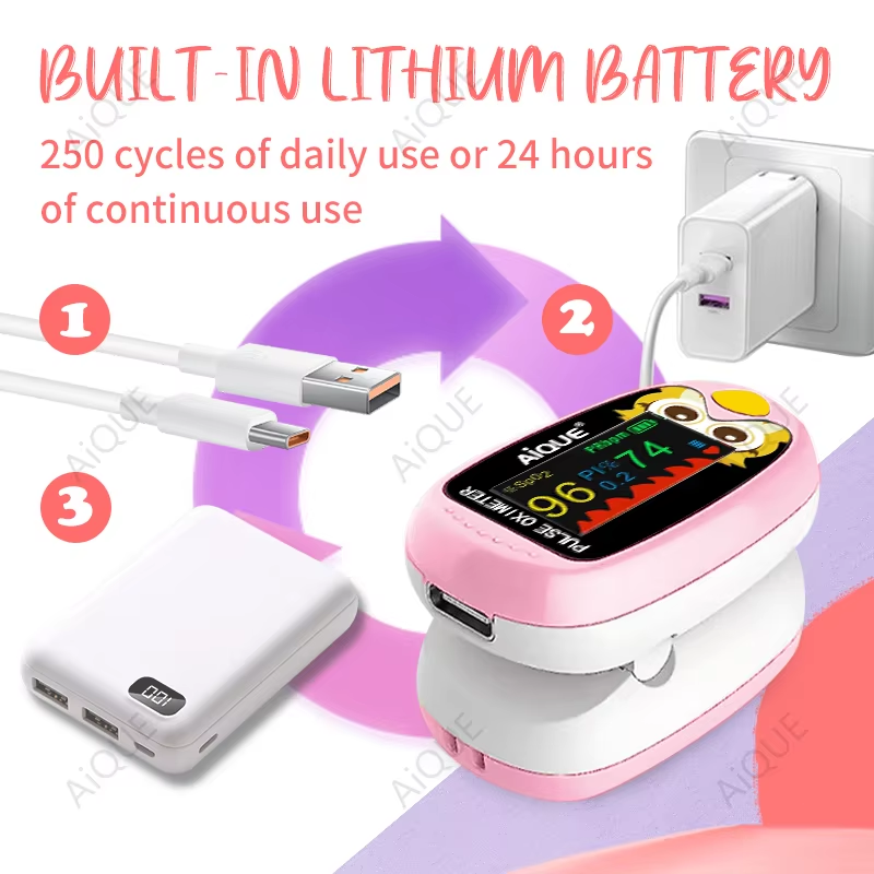 AiQUE детский пульсоксиметр на – обзор и цена Pulse Oximeter Fingertip Rechargeable