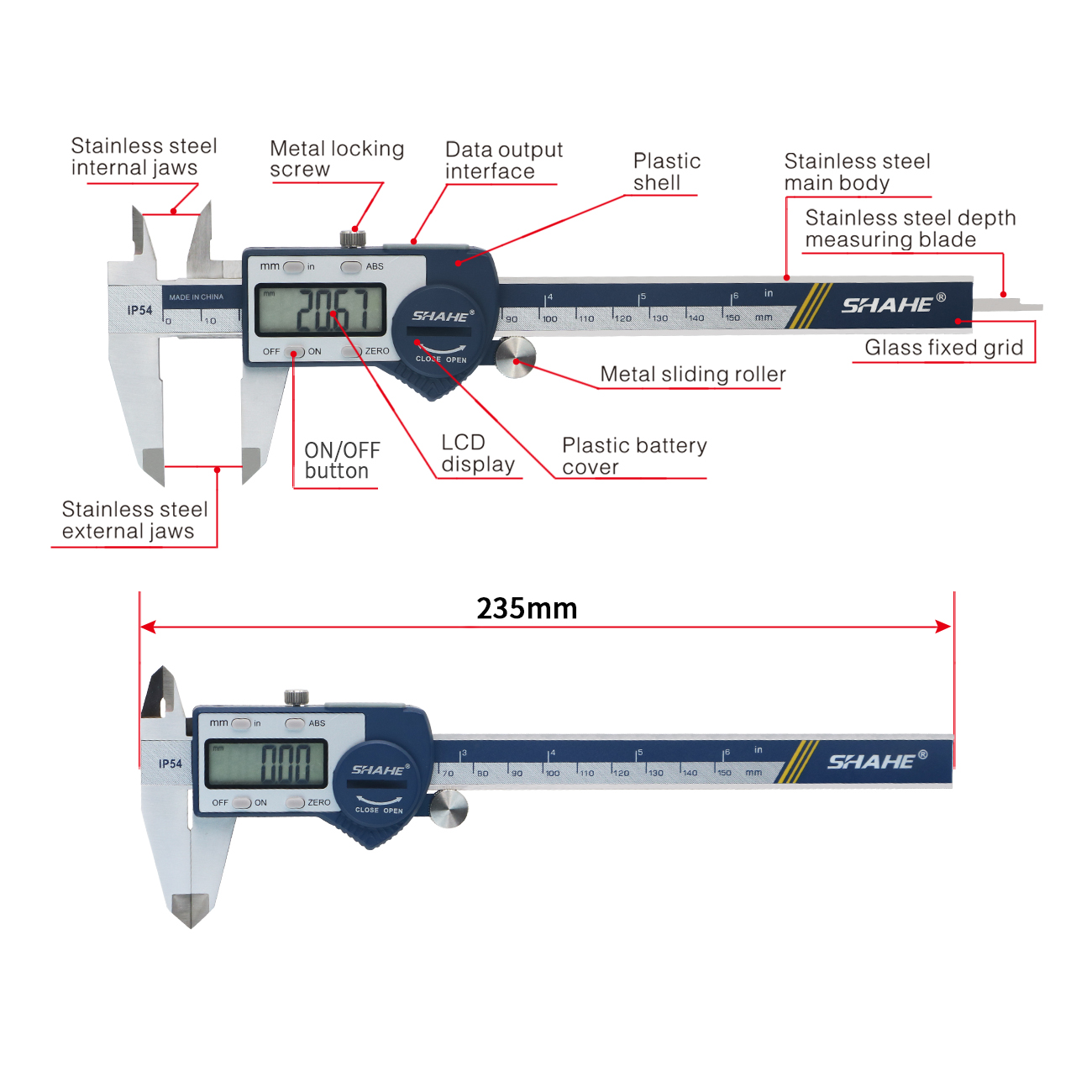 IP54 Водонепроницаемый цифрово – обзор и цена Digital Caliper 150Mm Stainless Steel