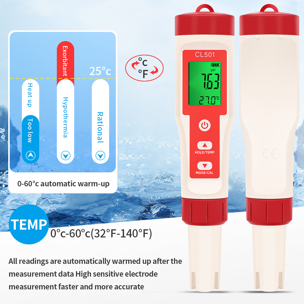 PH/CL2/H2/ORP/измеритель темпе – обзор и цена Ph Meter Digital Water Tester