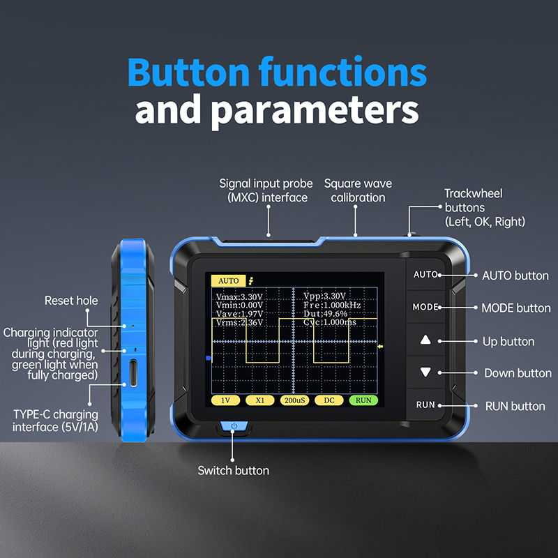 FNIRSI DSO152 Мини Портативный – обзор и цена Fnirsi Digital Oscilloscope Handheld