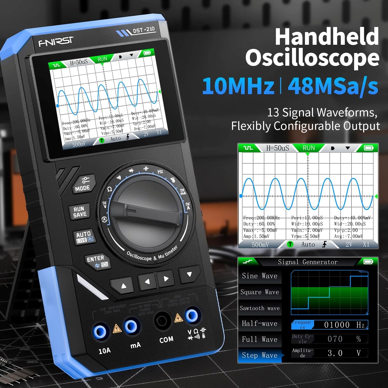 Портативный осциллограф FNIRSI – обзор и цена Fnirsi Digital Oscilloscope Handheld
