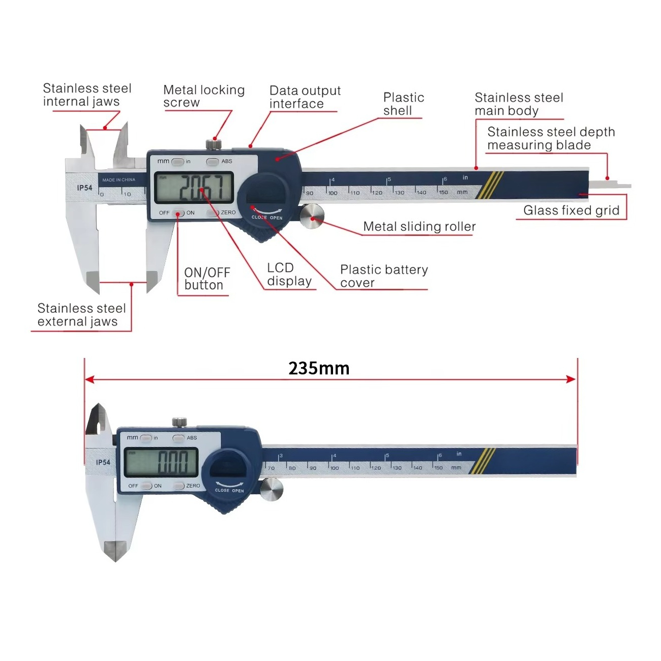 Цифровой штангенциркуль IP54 0 – обзор и цена Digital Caliper 150Mm Stainless Steel